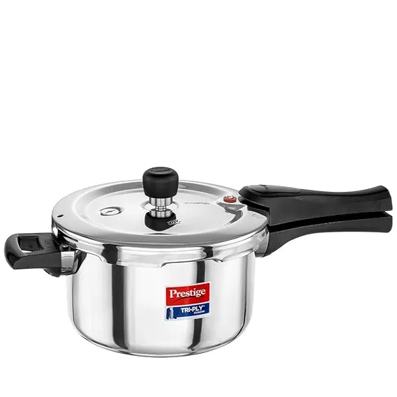 Prestige 3 Litre TRIPLY Svachh Outer Lid Pressure Cooker